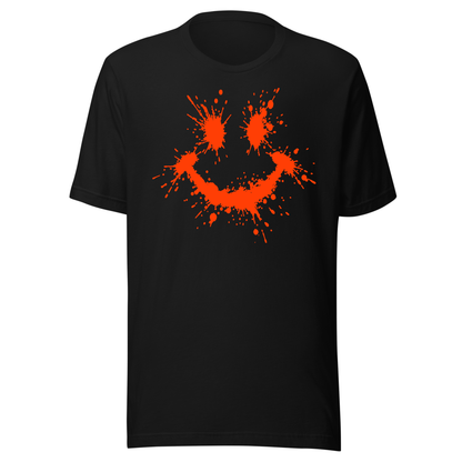 Splattered Smiley  UV Reactive Classic Short Sleeved Tshirt