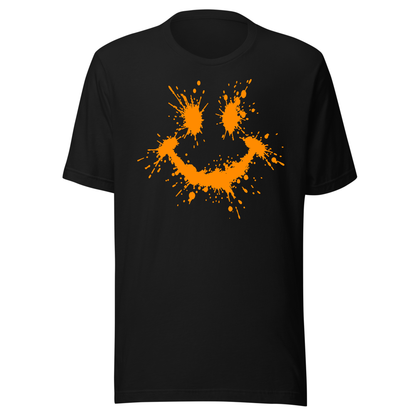 Splattered Smiley  UV Reactive Classic Short Sleeved Tshirt