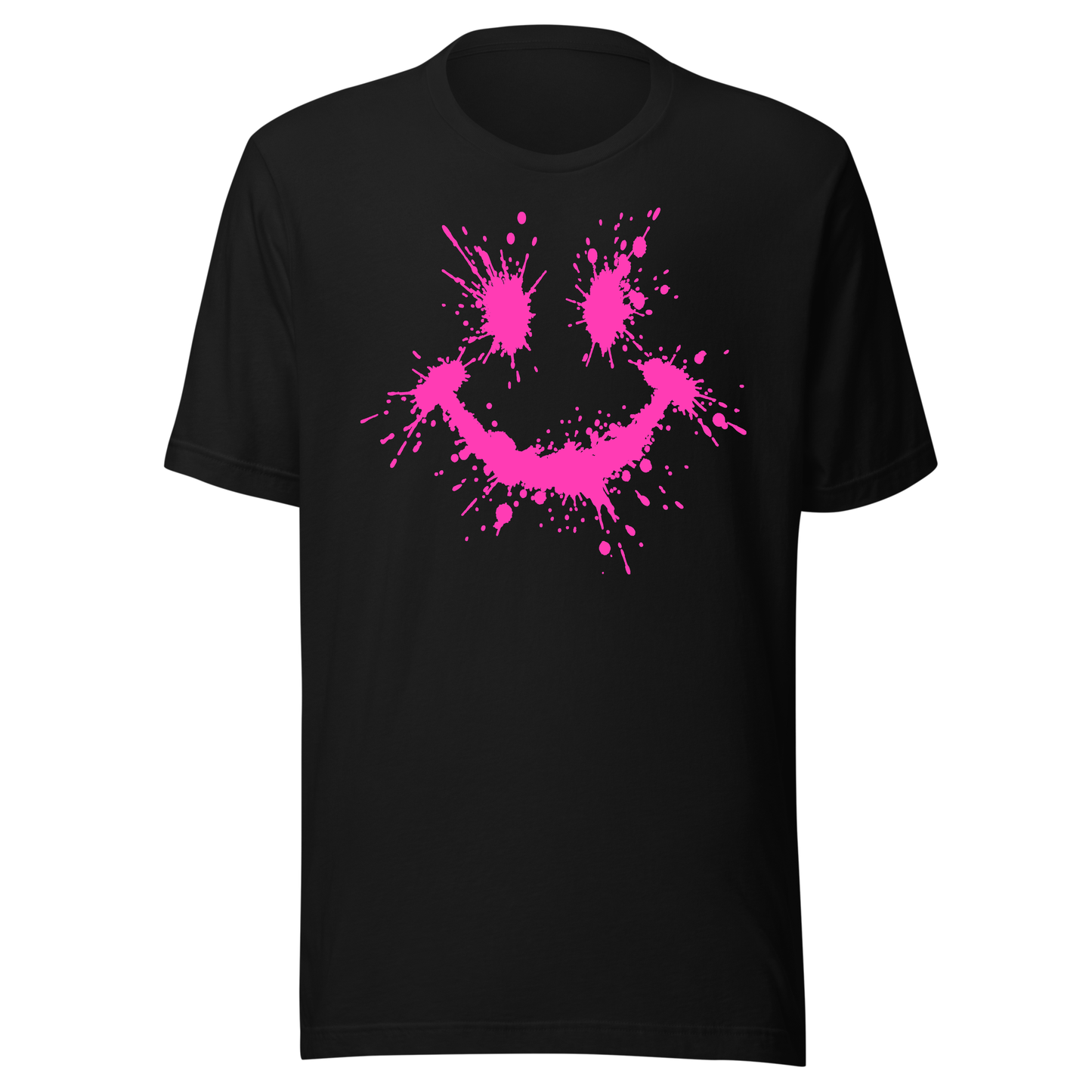 Splattered Smiley  UV Reactive Classic Short Sleeved Tshirt