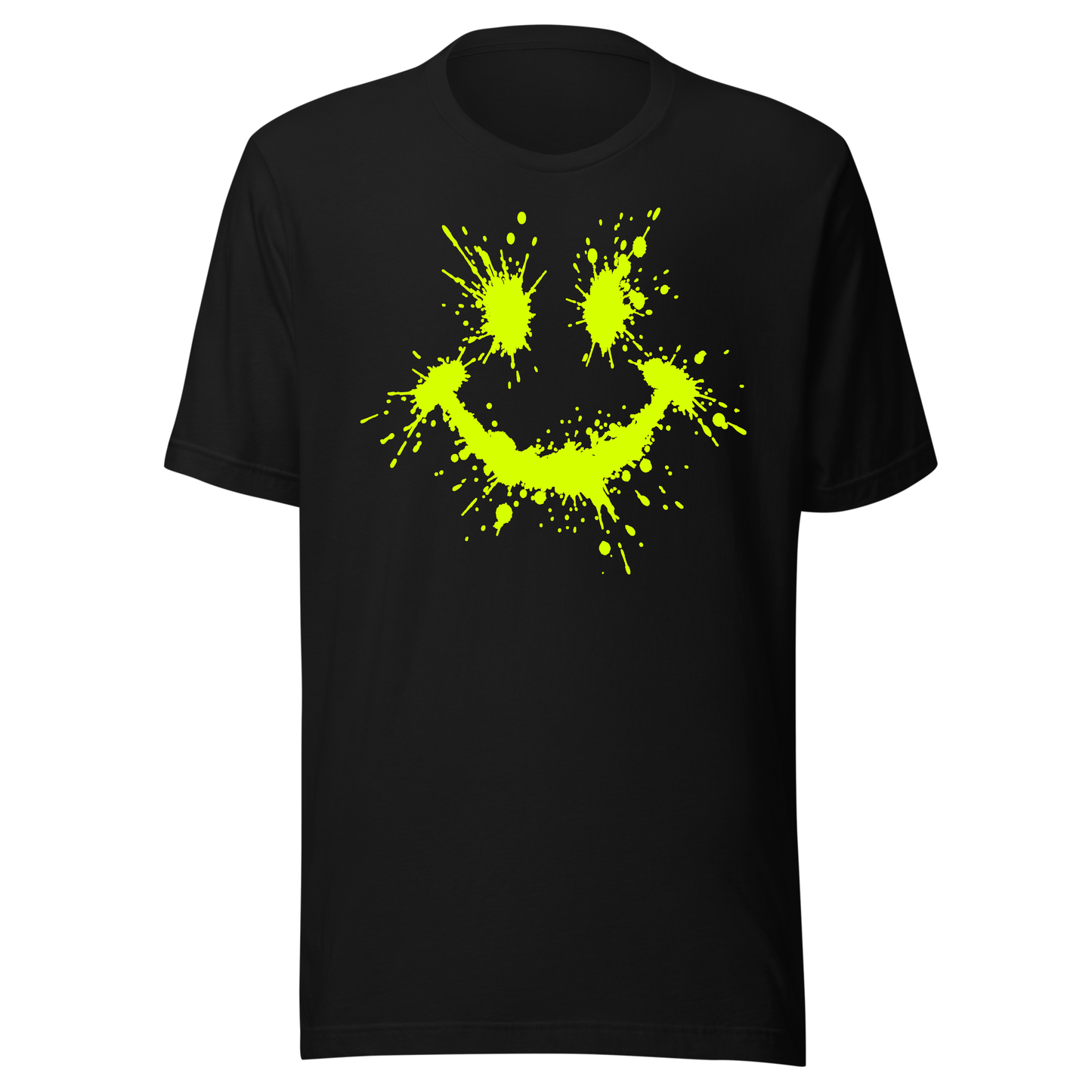 Splattered Smiley  UV Reactive Classic Short Sleeved Tshirt