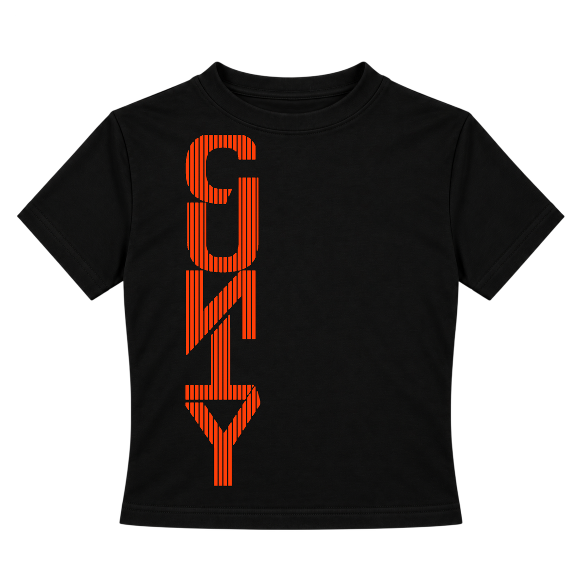 Straight Up C#nty Neon UV Reactive Cropped Tshirt