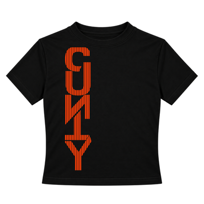 Straight Up C#nty Neon UV Reactive Cropped Tshirt