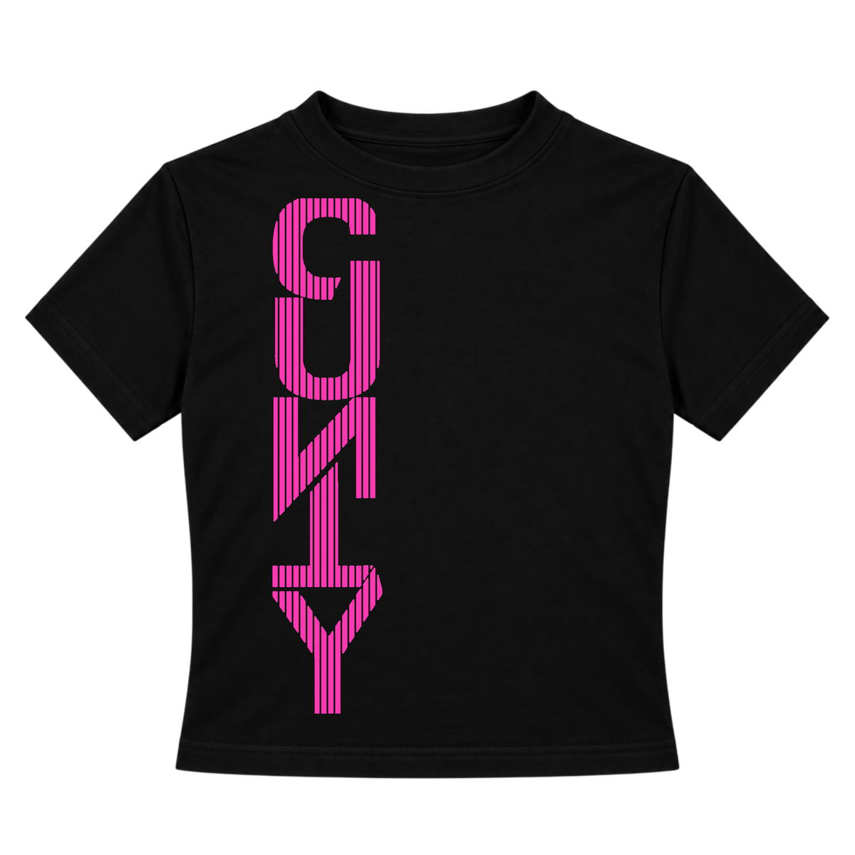 Straight Up C#nty Neon UV Reactive Cropped Tshirt