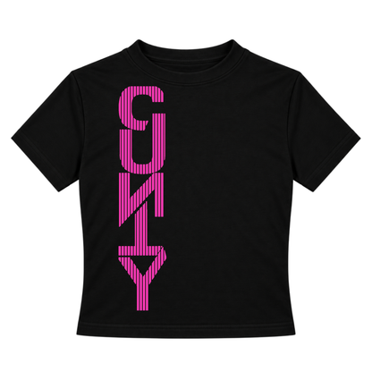 Straight Up C#nty Neon UV Reactive Cropped Tshirt