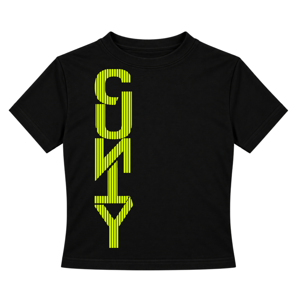 Straight Up C#nty Neon UV Reactive Cropped Tshirt