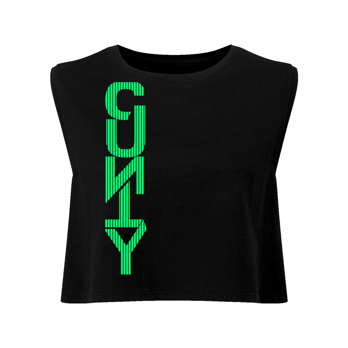 Straight Up C#nty Neon UV Reactive Cropped Tshirt