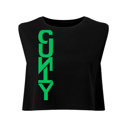 Straight Up C#nty Neon UV Reactive Cropped Tshirt