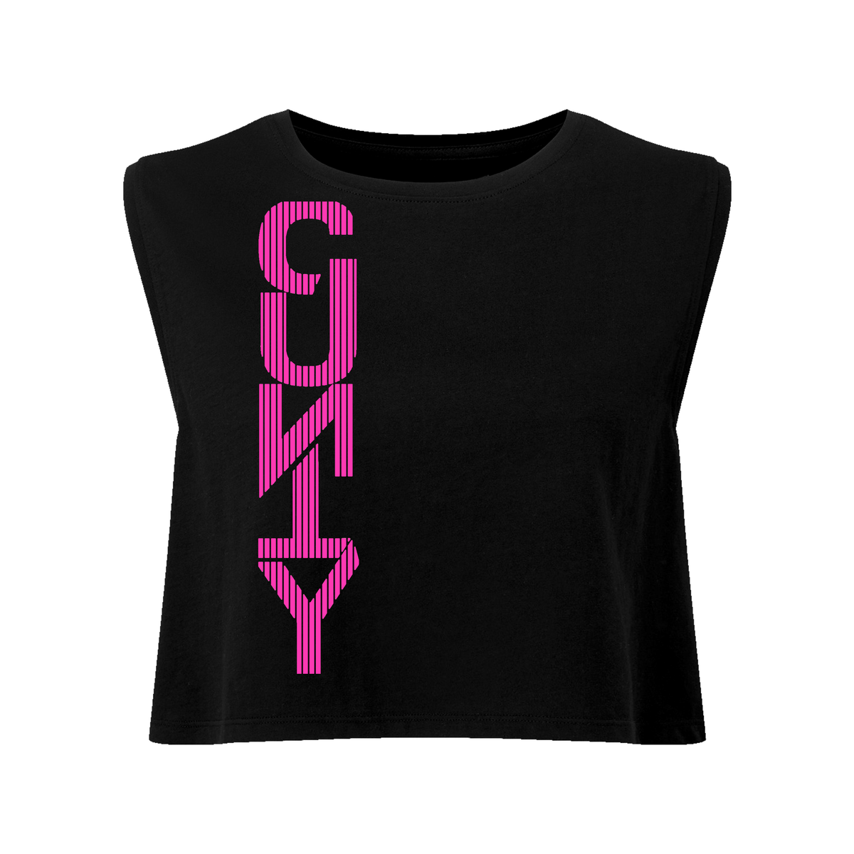 Straight Up C#nty Neon UV Reactive Cropped Tshirt