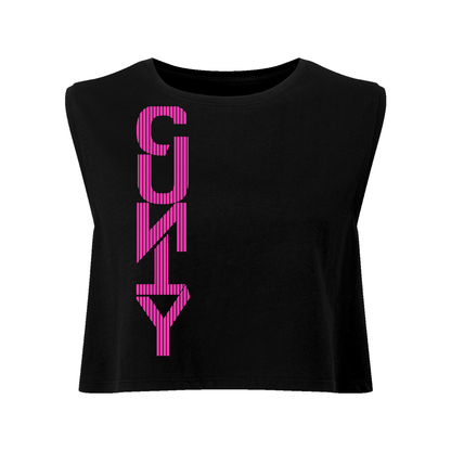 Straight Up C#nty Neon UV Reactive Cropped Tshirt