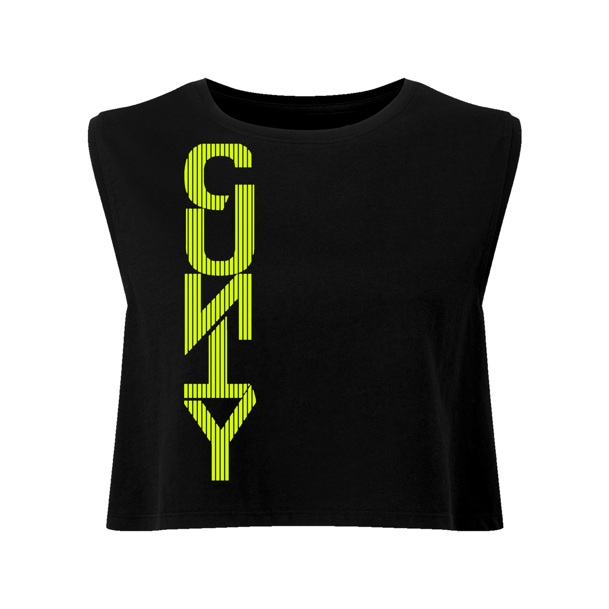 Straight Up C#nty Neon UV Reactive Cropped Tshirt