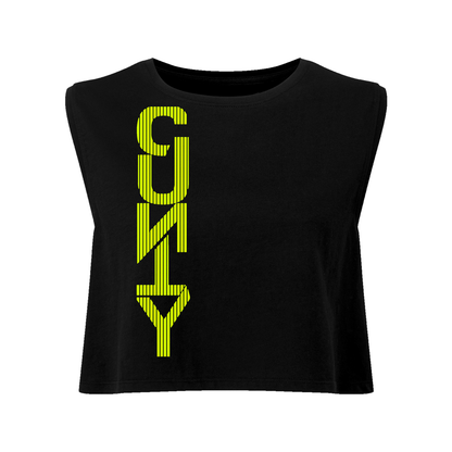 Straight Up C#nty Neon UV Reactive Cropped Tshirt