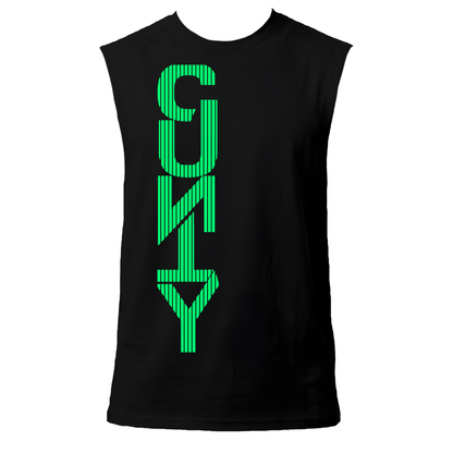 Straight Up C#nty Neon UV Reactive Sleeveless Tshirt