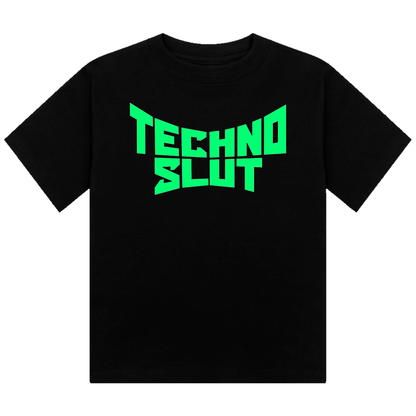 Techno S!ut Neon UV Reactive Cropped Tshirt
