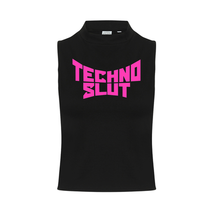 Techno S!ut Neon UV Reactive Sleeveless Crop