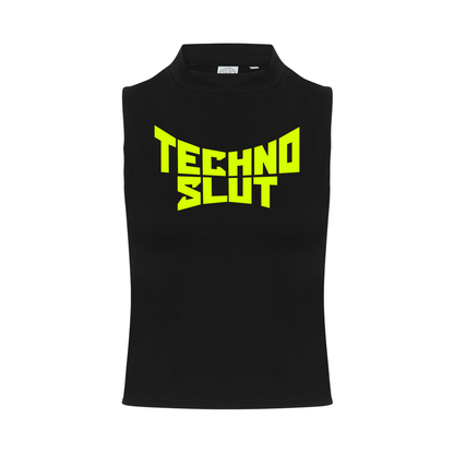 Techno S!ut Neon UV Reactive Sleeveless Crop