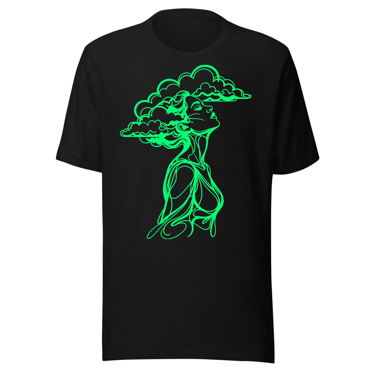 The Girl With Her Head In The Clouds UV Reactive Classic Short Sleeved Tshirt