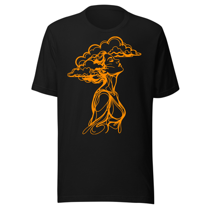 The Girl With Her Head In The Clouds UV Reactive Classic Short Sleeved Tshirt
