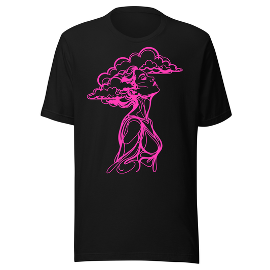 The Girl With Her Head In The Clouds UV Reactive Classic Short Sleeved Tshirt
