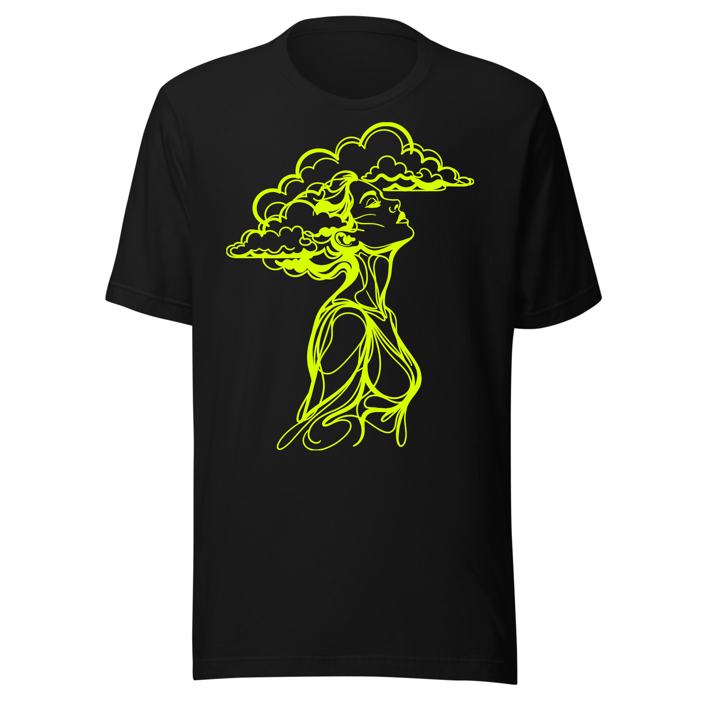 The Girl With Her Head In The Clouds UV Reactive Classic Short Sleeved Tshirt