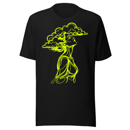 The Girl With Her Head In The Clouds UV Reactive Classic Short Sleeved Tshirt