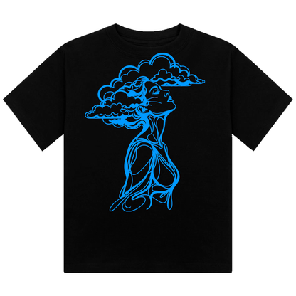 The Girl With Her Head In The Clouds Neon UV Reactive Cropped Tshirt