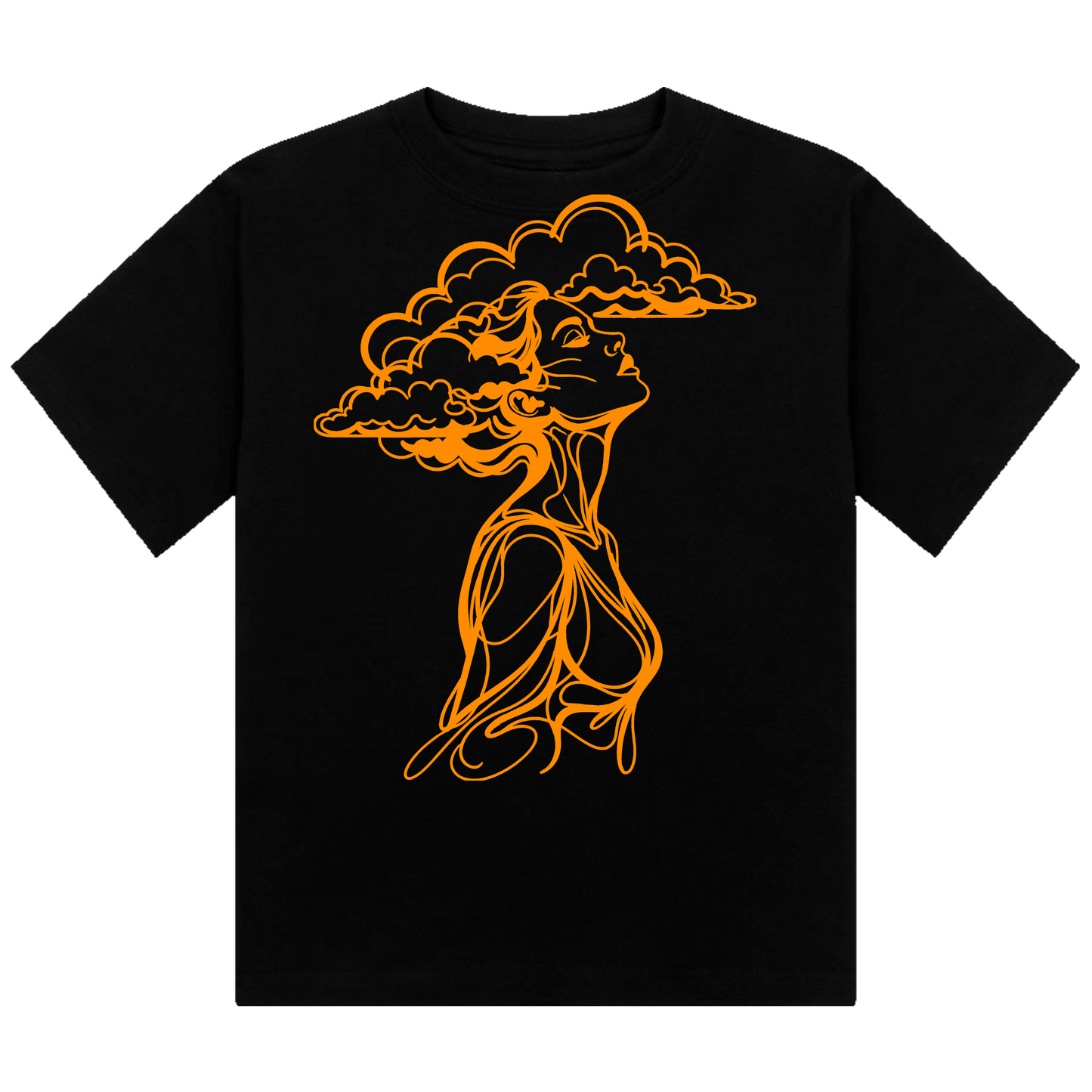 The Girl With Her Head In The Clouds Neon UV Reactive Cropped Tshirt