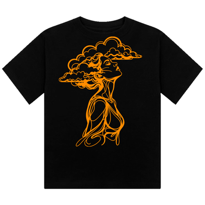 The Girl With Her Head In The Clouds Neon UV Reactive Cropped Tshirt