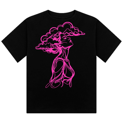 The Girl With Her Head In The Clouds Neon UV Reactive Cropped Tshirt