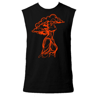 The Girl With Her Head In The Clouds Neon UV Reactive Sleeveless Tshirt