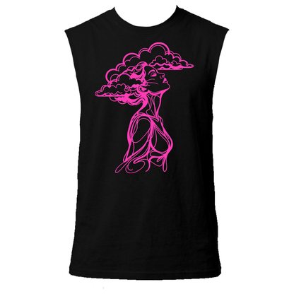 The Girl With Her Head In The Clouds Neon UV Reactive Sleeveless Tshirt