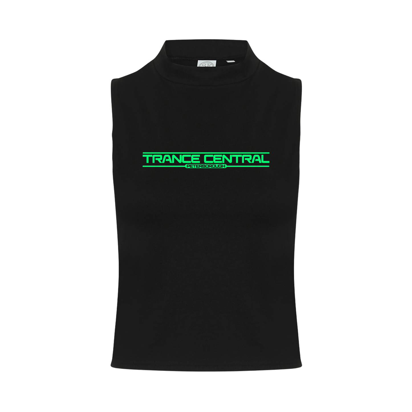 Trance Central Neon UV Reactive Logo Sleeveless Crop