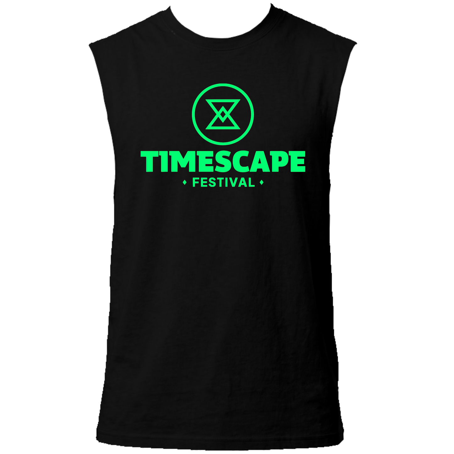 Timescape Neon UV Reactive Logo Sleeveless Tshirt