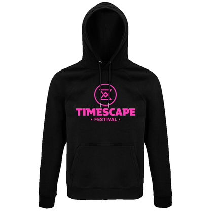 Timescape Neon UV reactive Logo Organic Hoodie