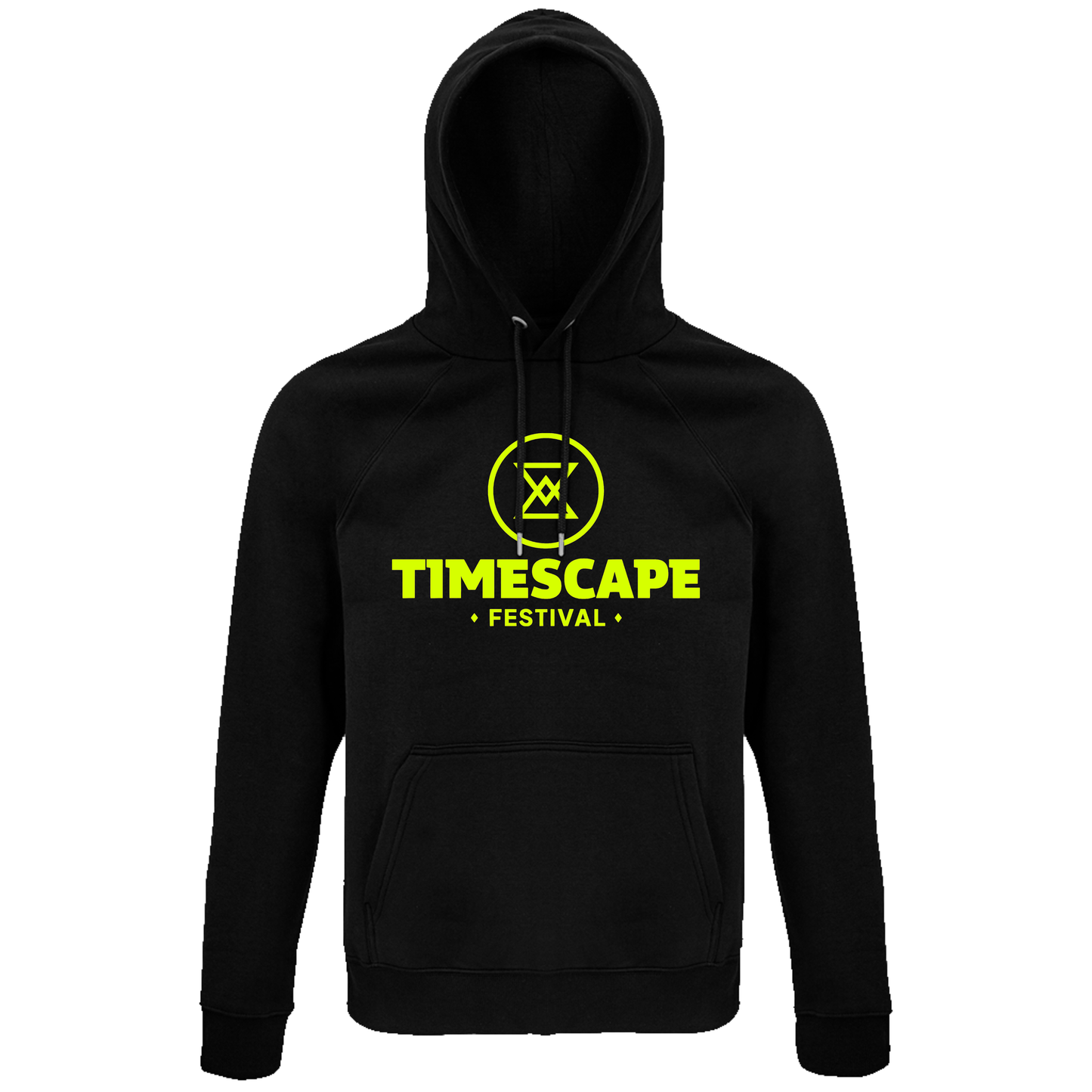Timescape Neon UV reactive Logo Organic Hoodie