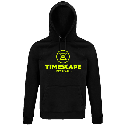 Timescape Neon UV reactive Logo Organic Hoodie
