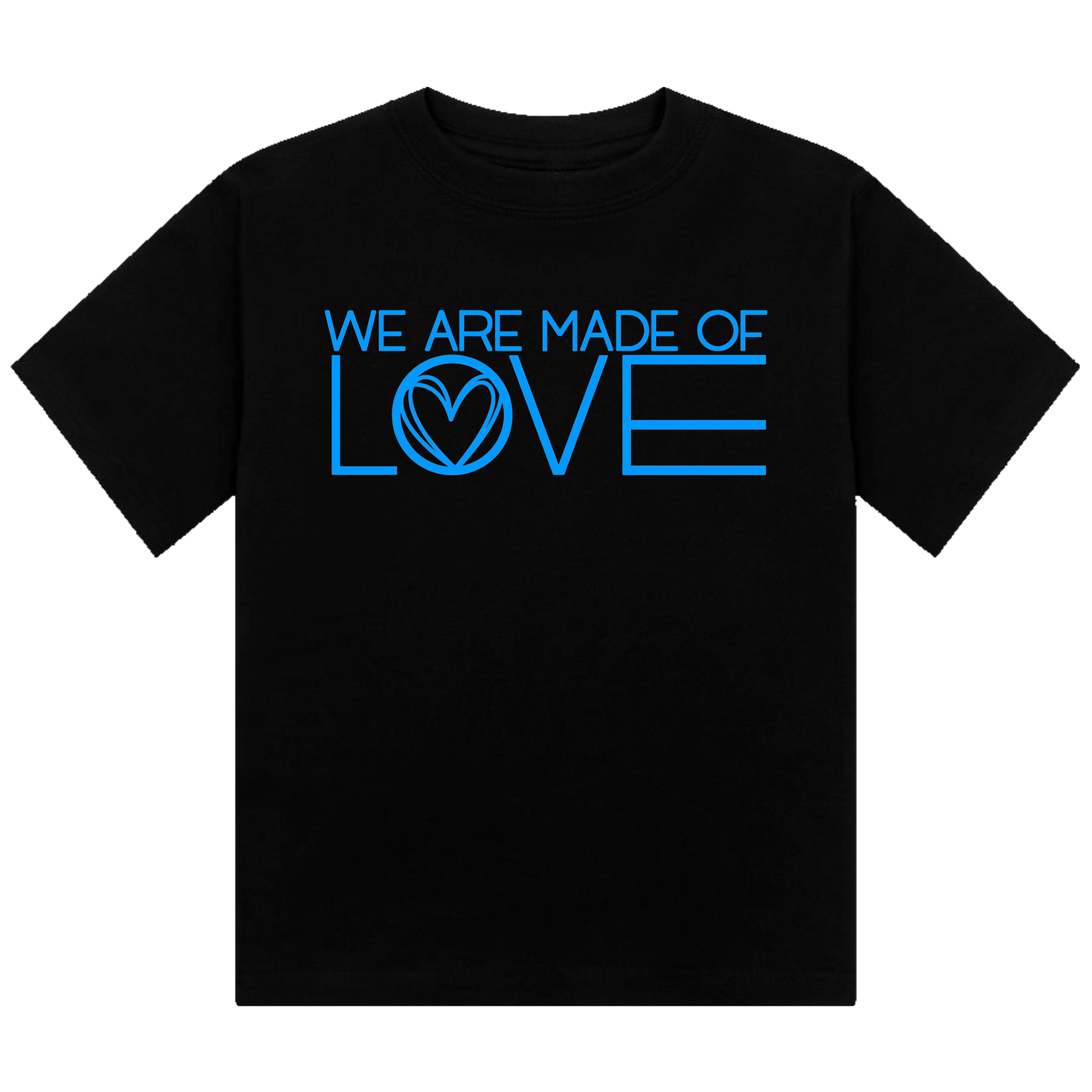 We Are Made Of Love Neon UV Reactive Cropped Tshirt