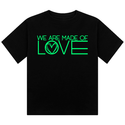 We Are Made Of Love Neon UV Reactive Cropped Tshirt
