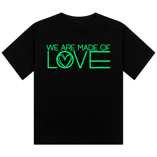 We Are Made Of Love Neon UV Reactive Cropped Tshirt