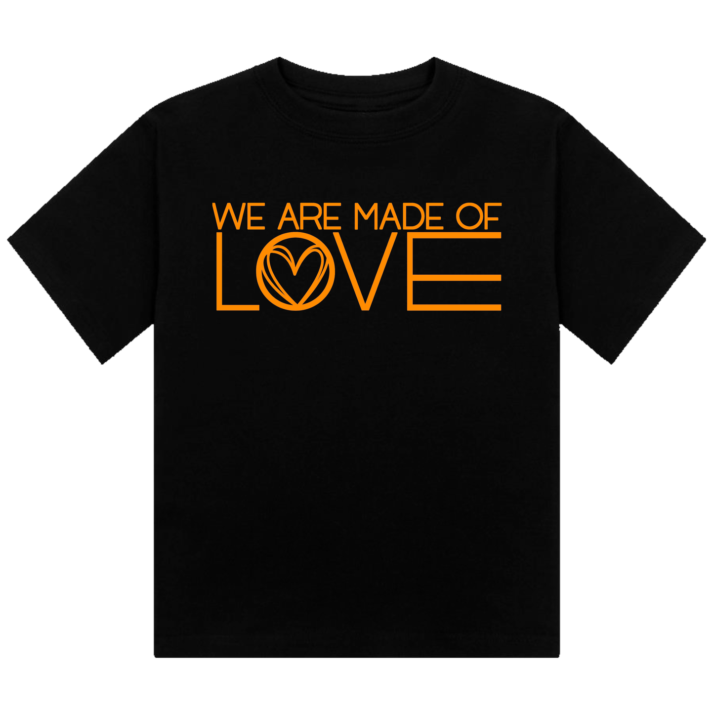 We Are Made Of Love Neon UV Reactive Cropped Tshirt