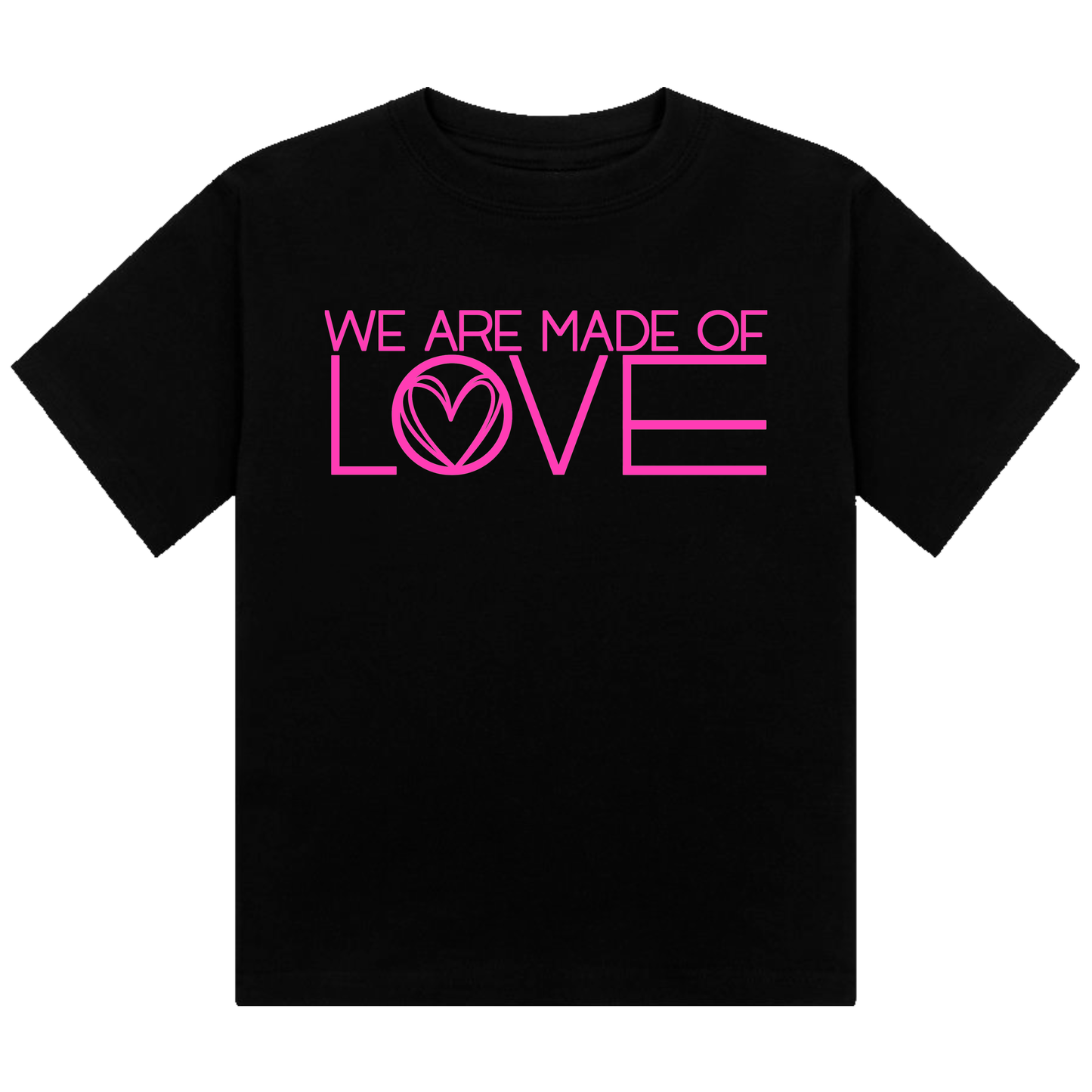 We Are Made Of Love Neon UV Reactive Cropped Tshirt