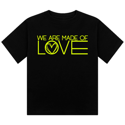 We Are Made Of Love Neon UV Reactive Cropped Tshirt