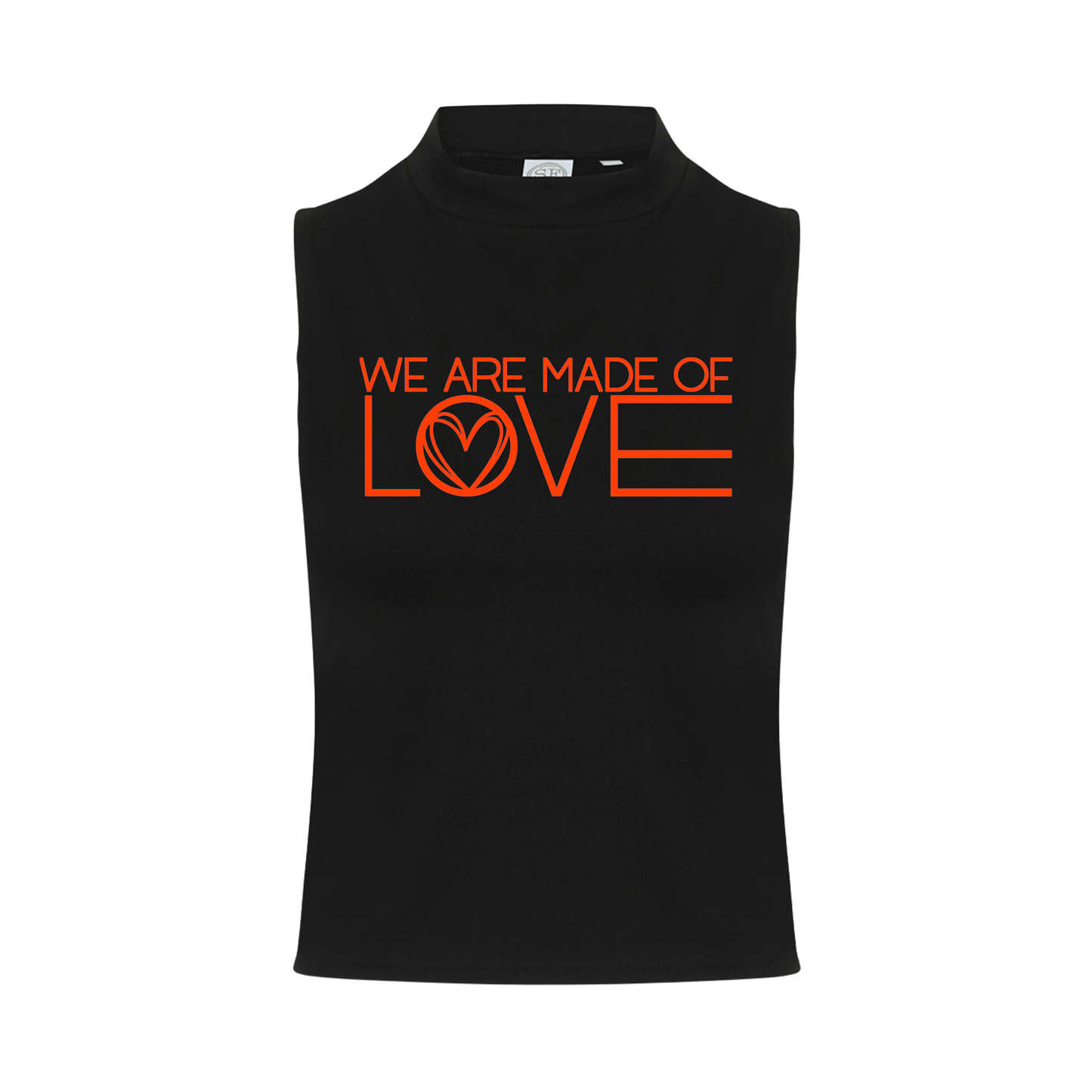 We Are Made Of Love Neon UV Reactive Sleeveless Crop