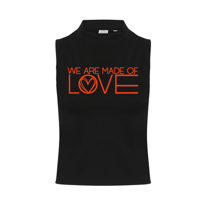We Are Made Of Love Neon UV Reactive Sleeveless Crop