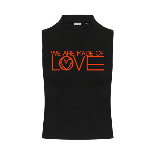 We Are Made Of Love Neon UV Reactive Sleeveless Crop