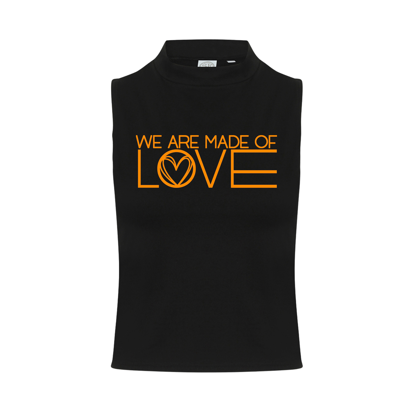 We Are Made Of Love Neon UV Reactive Sleeveless Crop