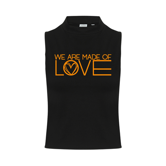 We Are Made Of Love Neon UV Reactive Sleeveless Crop