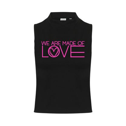 We Are Made Of Love Neon UV Reactive Sleeveless Crop