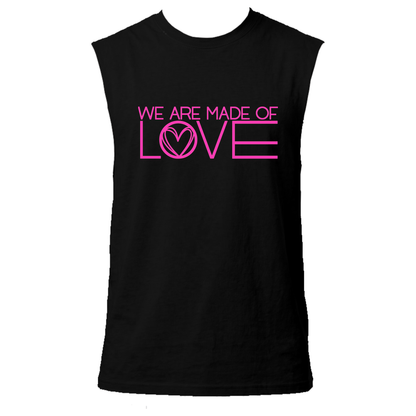 We Are Made Of Love Neon UV Reactive Sleeveless Tshirt