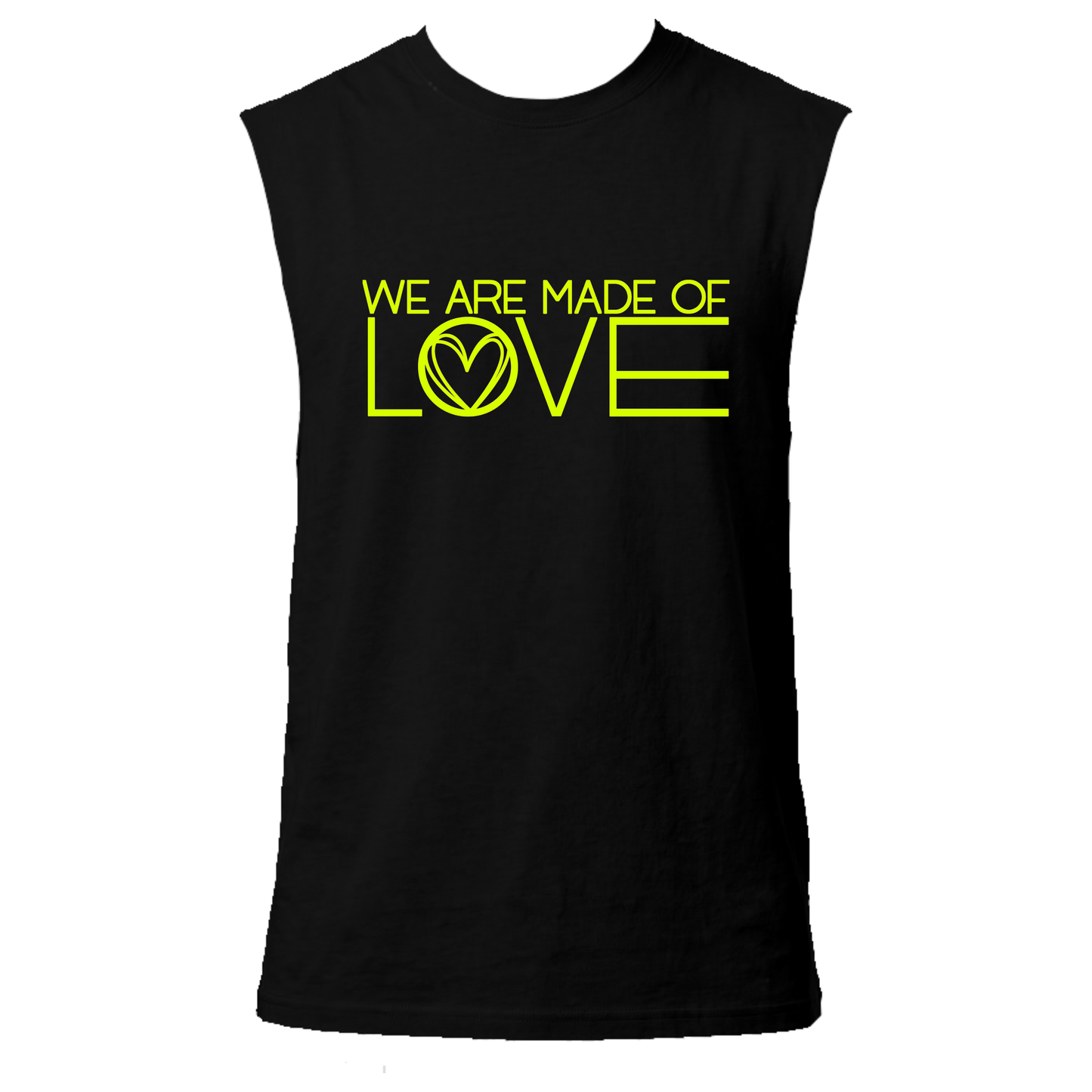 We Are Made Of Love Neon UV Reactive Sleeveless Tshirt