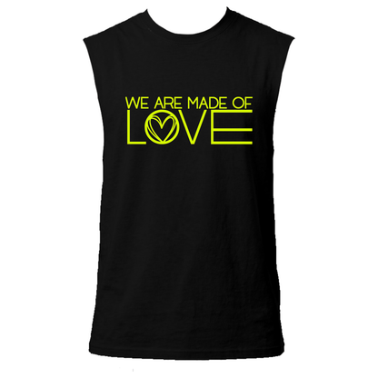 We Are Made Of Love Neon UV Reactive Sleeveless Tshirt